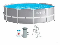 Discount Piscina redonda 366x99 cm con depuradora y escalera Piscina Tubular