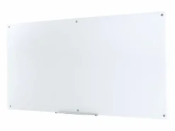 Discount Pizarra Magnética de Cristal SucceBuy, 182,9x91,5 cm, Borrado en Seco Sin Marco Blanco
