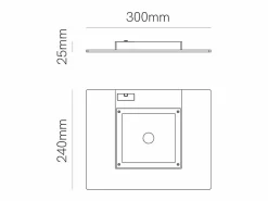 Clearance Pla Bianca - Aplique de pared LED de 35 W con interruptor CCT, 2700 K/3200 K/4000 K, aluminio, luz de pared ascendente - Beneito & Faure Blanco