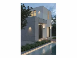 New Pla Nera - Aplique de pared LED de 35 W con interruptor CCT, 2700 K/3200 K/4000 K, aluminio, luz de pared ascendente - Beneito & Faure Negro