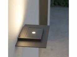 New Pla Nera - Aplique de pared LED de 35 W con interruptor CCT, 2700 K/3200 K/4000 K, aluminio, luz de pared ascendente - Beneito & Faure Negro