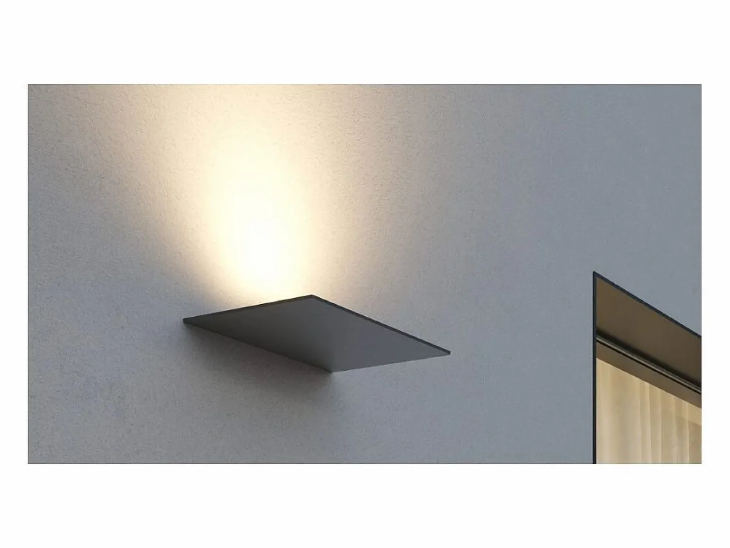 New Pla XL Corten - Aplique de pared LED de 35 W con interruptor CCT 2700K/3200K/4000K en aluminio, luz de pared ascendente - Beneito & Faure Marru00f3n