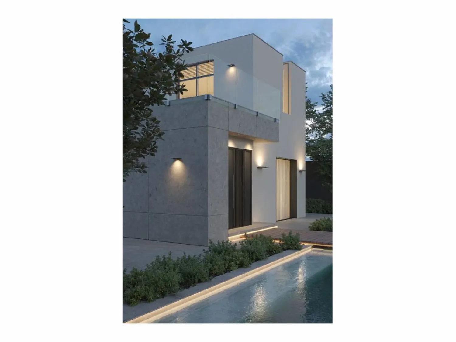 New Pla XL Corten - Aplique de pared LED de 35 W con interruptor CCT 2700K/3200K/4000K en aluminio, luz de pared ascendente - Beneito & Faure Marru00f3n