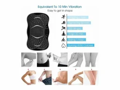 DripeX Placas de vibración de 220W, máquina de ejercicios de fitness de vibración, con control remoto y 2 bandas de resistencia, carga máxima150 kg
