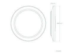 Ledkia Plafón LED 24W Circular Metal Karry Ø500 mm CCT Seleccionable 2200K - 3000K - 4000K CCT