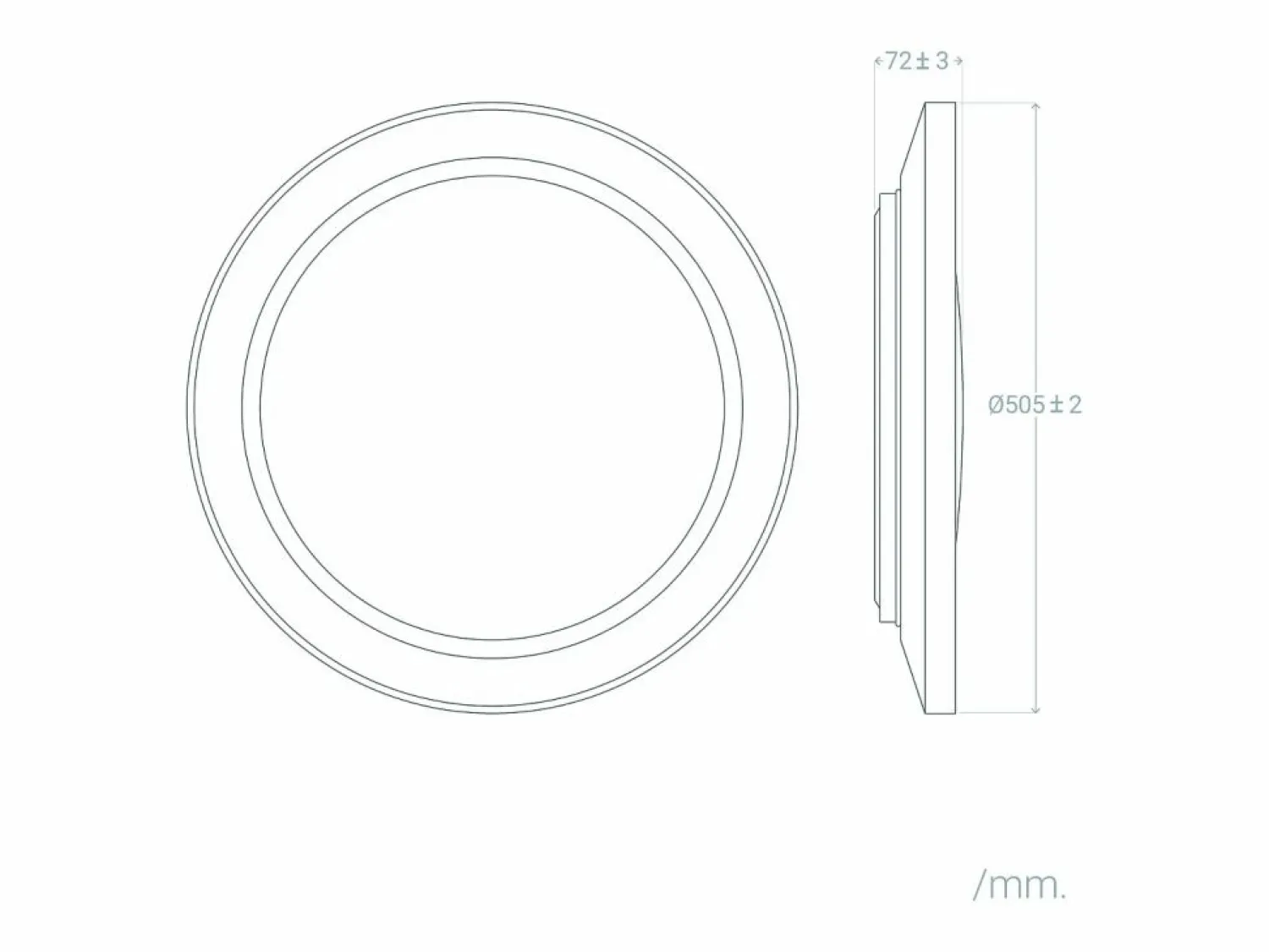 Ledkia Plafón LED 24W Circular Metal Karry Ø500 mm CCT Seleccionable 2200K - 3000K - 4000K CCT