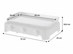 Sale Somagic Plancha de asar a gas HENDAYE 300 Negro
