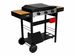 Outlet Somagic Plancha de asar a gas SAN SEBASTIAN 3 quemadores 6,45kW - Negro