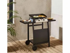Online Sweeek Plancha de gas 2 quemadores 5kw con carrito Negro