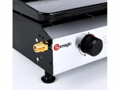 Best Somagic Plancha de gas de 3 fuegos ANETO Negro