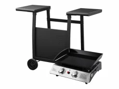 Happy Garden Plancha de gas MALA 2 quemadores 5kW + carrito