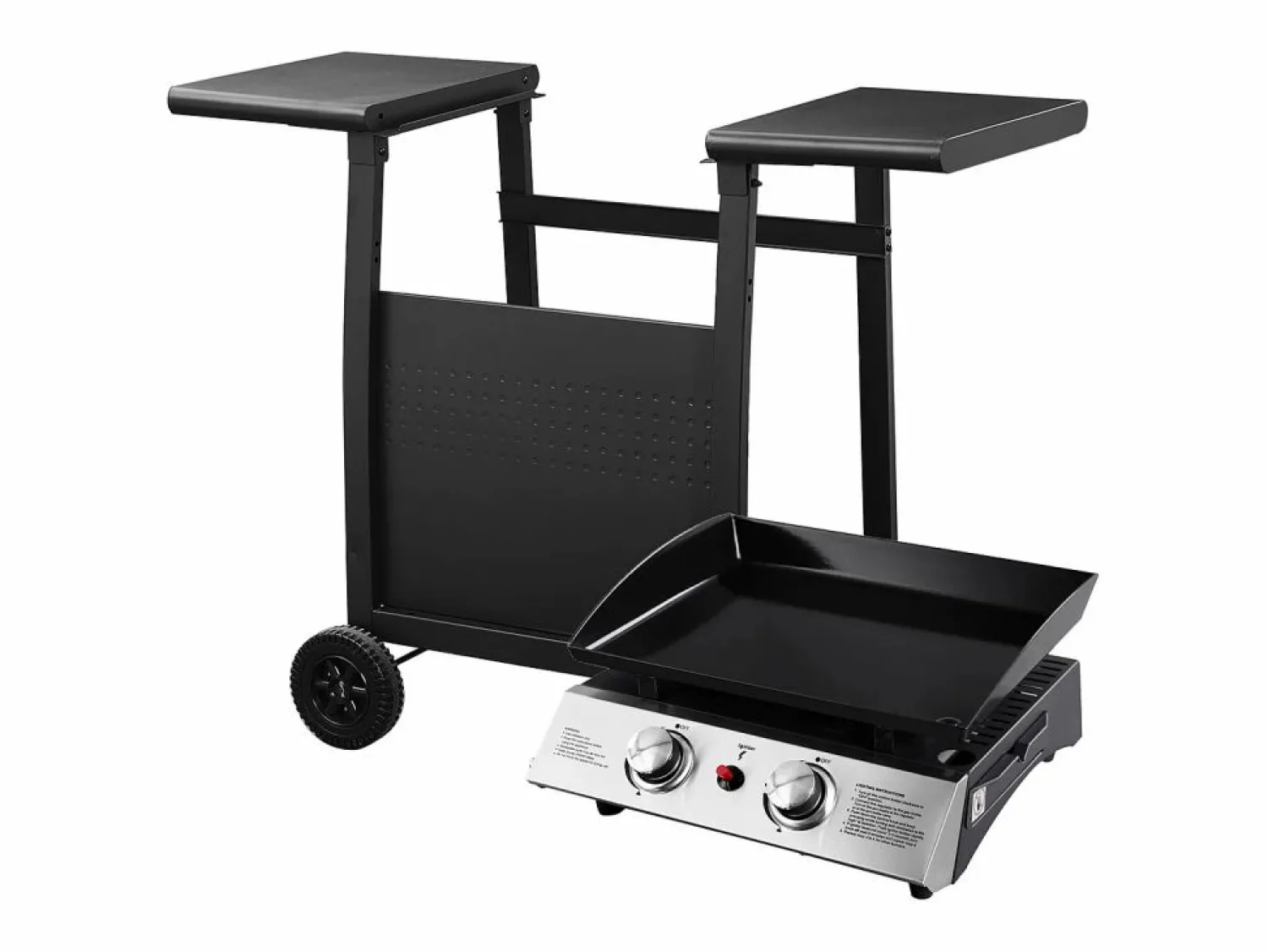 Happy Garden Plancha de gas MALA 2 quemadores 5kW + carrito