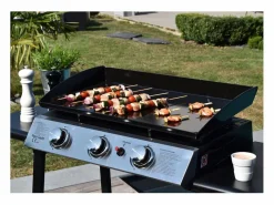 Plancha de gas SÉVILLE 3 quemadores 7,5kW + carrito Plancha Cocina