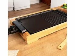 Clearance Plancha eléctrica Cecotec Tasty&Grill 2000 Bamboo Black 2000W madera/ Negro
