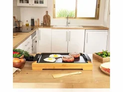 Plancha eléctrica Cecotec Tasty&Grill 2000 Bamboo 2000W madera/