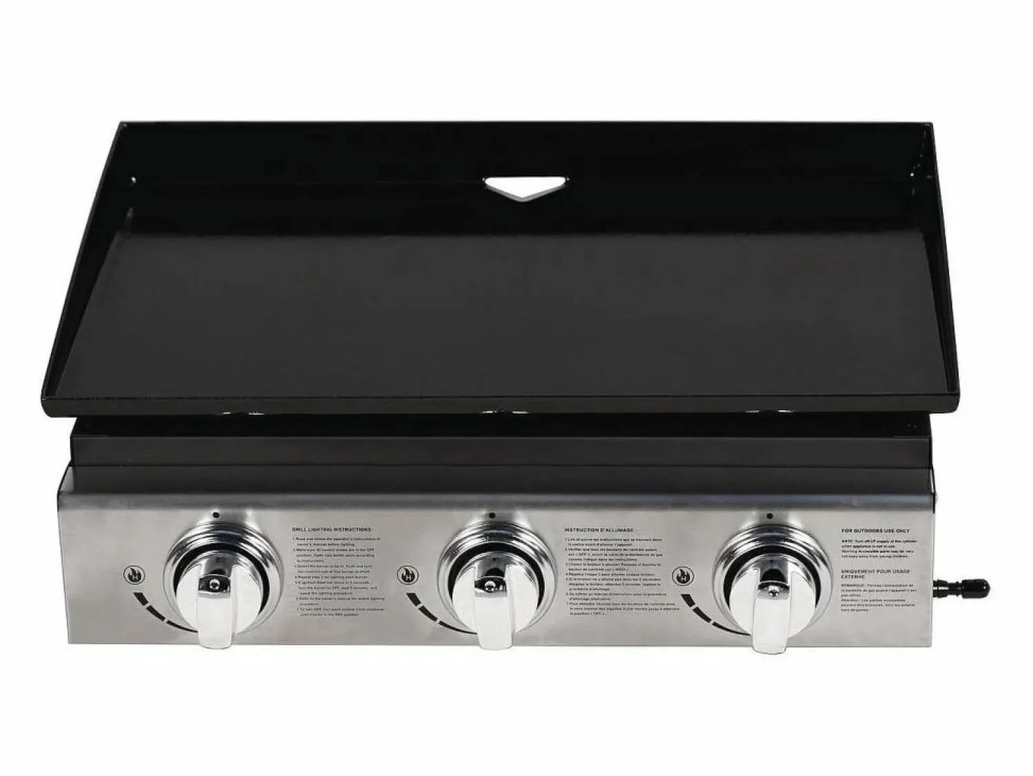 Outlet Habitat et jardin Plancha "Presto 3" - 3 quemadores - 7,5 kW - Gris Negro