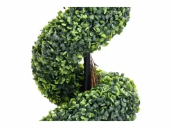 Discount Planta de boj artificial en espiral con maceta de 89 cm Planta Artificial