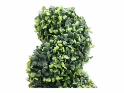 Hot Planta de boj artificial en espiral con maceta de 100 cm Verde