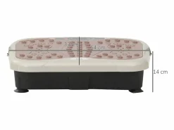Plataforma vibratoria con 99 niveles, altavoz USB, pantalla LED y bandas de resistencia, ABS, (54 x 33 x 14 cm)