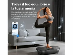 MERACH Plataforma vibratoria , 99 niveles, Bluetooth, control remoto, LED con pantalla táctil, altavoz integrado, modo dual, Baixo Ruído, Máx 158kg
