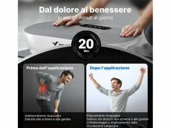 Outlet Plataforma vibratoria , 99 niveles, Bluetooth, control remoto, LED con pantalla táctil, altavoz integrado, modo dual, Baixo Ruído, Máx 158kg Aparato De Musculación