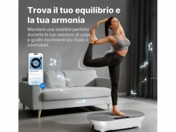 Outlet Plataforma vibratoria , 99 niveles, Bluetooth, control remoto, LED con pantalla táctil, altavoz integrado, modo dual, Baixo Ruído, Máx 158kg Aparato De Musculación