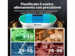 Outlet Plataforma vibratoria , 99 niveles, Bluetooth, control remoto, LED con pantalla táctil, altavoz integrado, modo dual, Baixo Ruído, Máx 158kg Aparato De Musculación