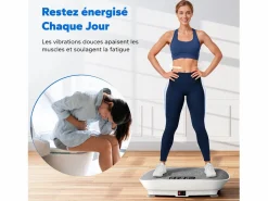 MERACH Plataforma vibratoria 10 velocidades con mando a distancia y pantalla LED, entrenamiento completo, fitness silencioso, , 150KG MÁX