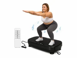NETTLIFE Plataforma vibratoria de 200 W, dispositivo de fitness con 199 niveles y altavoz, entrenamiento completo en casa, máximo 150 kg.