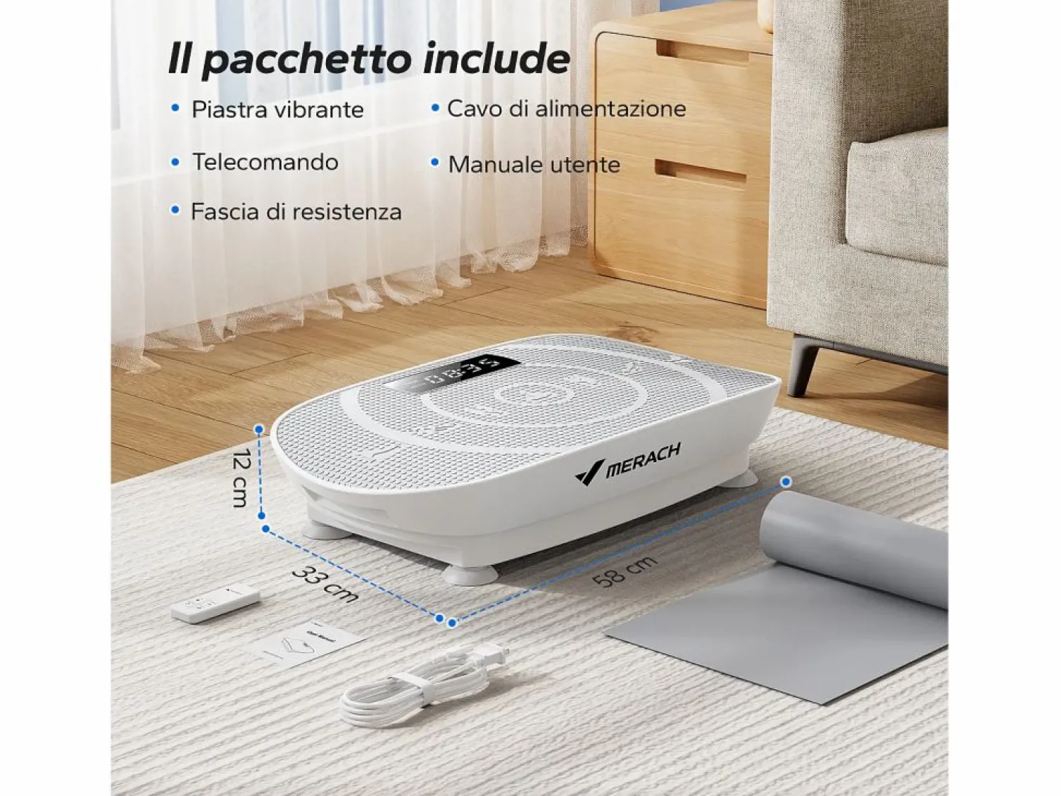 Best Plataforma Vibratoria Silenciosa , 11 Niveles, LED, Bluetooth, Altavoz Integrado, Control Remoto, Modo Manual/Automático, Máx 181kg, Aparato De Musculación