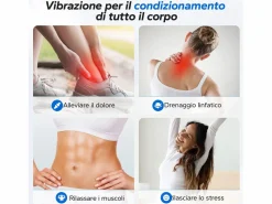 Best Plataforma Vibratoria Silenciosa , 11 Niveles, LED, Bluetooth, Altavoz Integrado, Control Remoto, Modo Manual/Automático, Máx 181kg, Aparato De Musculación