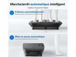 Plataforma Vibratoria Silenciosa , 11 Niveles, LED, Bluetooth, Altavoz Integrado, Control Remoto, Modo Manual/Automático, Máx 181kg, Aparato De Musculación