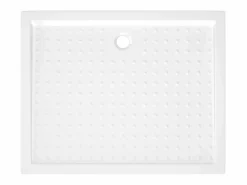 Sale Plato de ducha con puntos ABS 80x100x4 cm ES542872 Blanco
