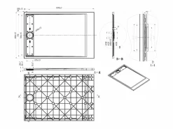Shower & Design Plato de ducha de resina para colocar en superficie o encastrar, con sifón, , L120 x P80 cm, MIRNOSA