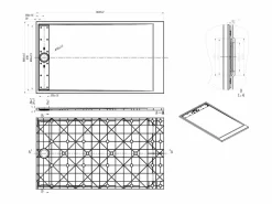 Shower & Design Plato de ducha de resina - - 160 x 90 cm - LYROSA