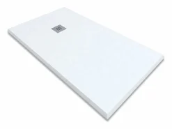 Online Plato de Ducha de Resina Antideslizante | Incluye Válvula de Desagüe y Rejilla | Color | 180x80cm Blanco