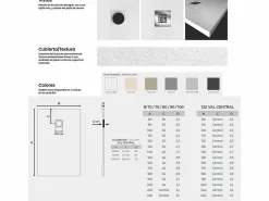 Online Plato de Ducha de Resina Antideslizante | Incluye Válvula de Desagüe y Rejilla | Color | 180x80cm Blanco