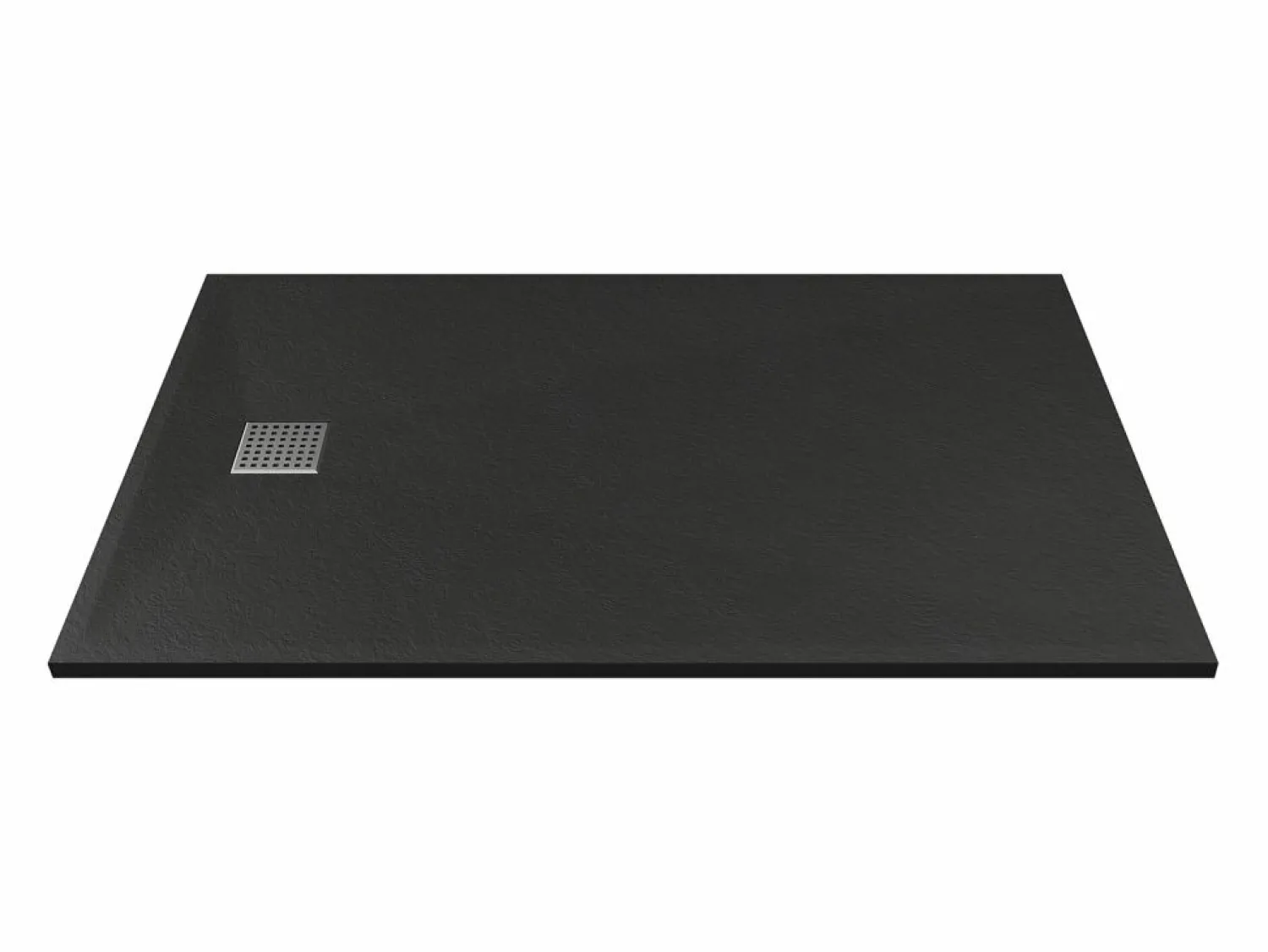 Plato de ducha de resina para colocar en superficie o encastrar, con sifón, , L160 x P90 cm, MIRNOSA Plato De Ducha