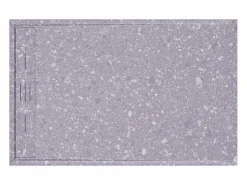 Shower & Design Plato de ducha Efecto Terrazzo extraplano en resina cortable, con desagüe, 140x90 cm, LYROSA