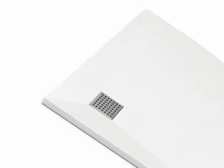 Sale Plato de ducha extraplano para sobreponer o encastrar recortable de resina SMC en cuarto círculo con sifón - - 90 x 90 cm - SYFORSA Plato De Ducha