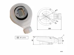 STANO Plato de ducha pizarra EDIS ANTRACITA 90x180 cm rejilla inox