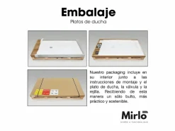 STANO Plato de ducha pizarra EDIS ANTRACITA 90x180 cm rejilla inox