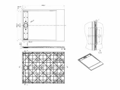 Clearance Plato de ducha rectangular de resina - - 120 x 90 cm - LYROSA Plato De Ducha
