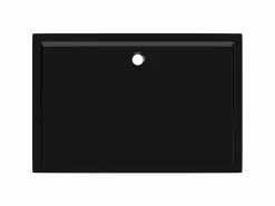 Hot Plato de ducha rectangular ABS 80x120 cm ES431656 Negro
