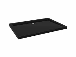 Sale Plato de ducha rectangular ABS 80x110 cm ES622438 Negro