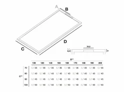 Plato de ducha resina COVER CREMA 70x140cm Plato De Ducha