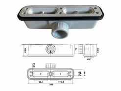 Sale Plato de ducha resina LUX ANTRACITA 80x100cm rejilla inox Plato De Ducha