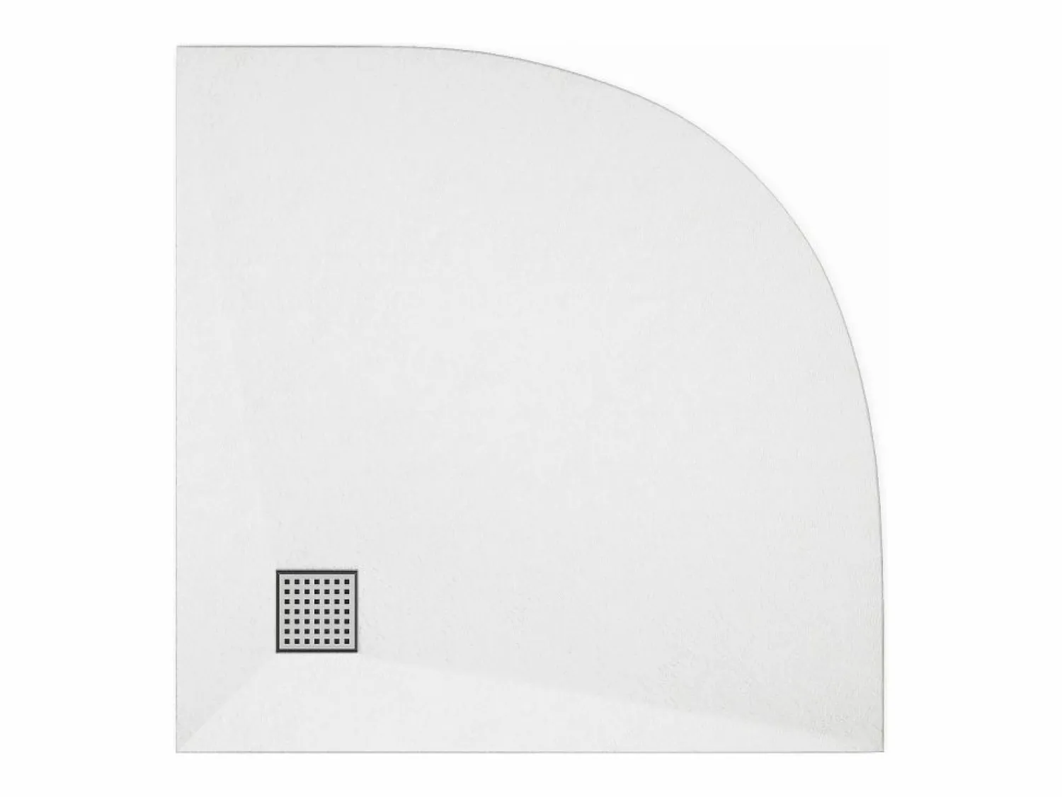 Shower & Design Plato de ducha tipo italiano en resina SMC en cuarto de círculo - - 90 x 90 cm - SYFORSA
