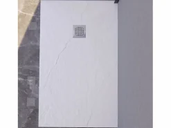 Clearance Plato de ducha 90x130 cm resina antideslizante | Carga mineral, textura piedra, | Incluye válvula y rejilla Plato De Ducha