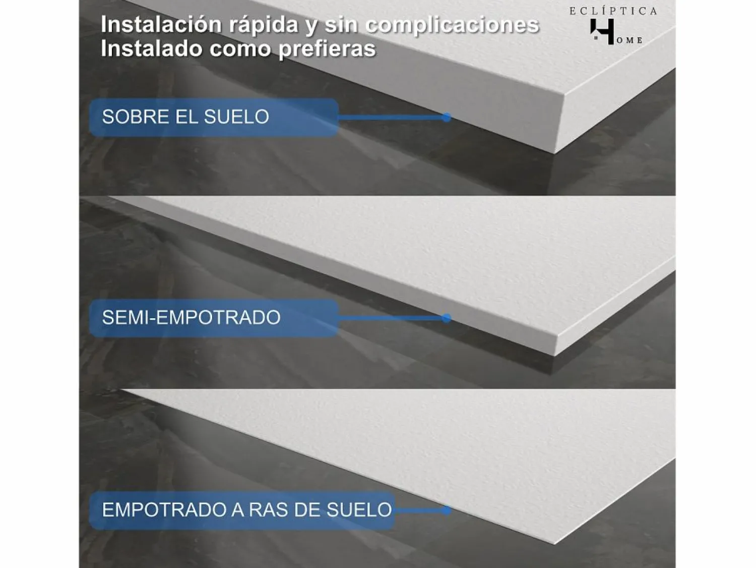 Clearance Plato de ducha 80x160 cm resina antideslizante | Carga mineral, textura piedra, | Incluye válvula y rejilla Blanco